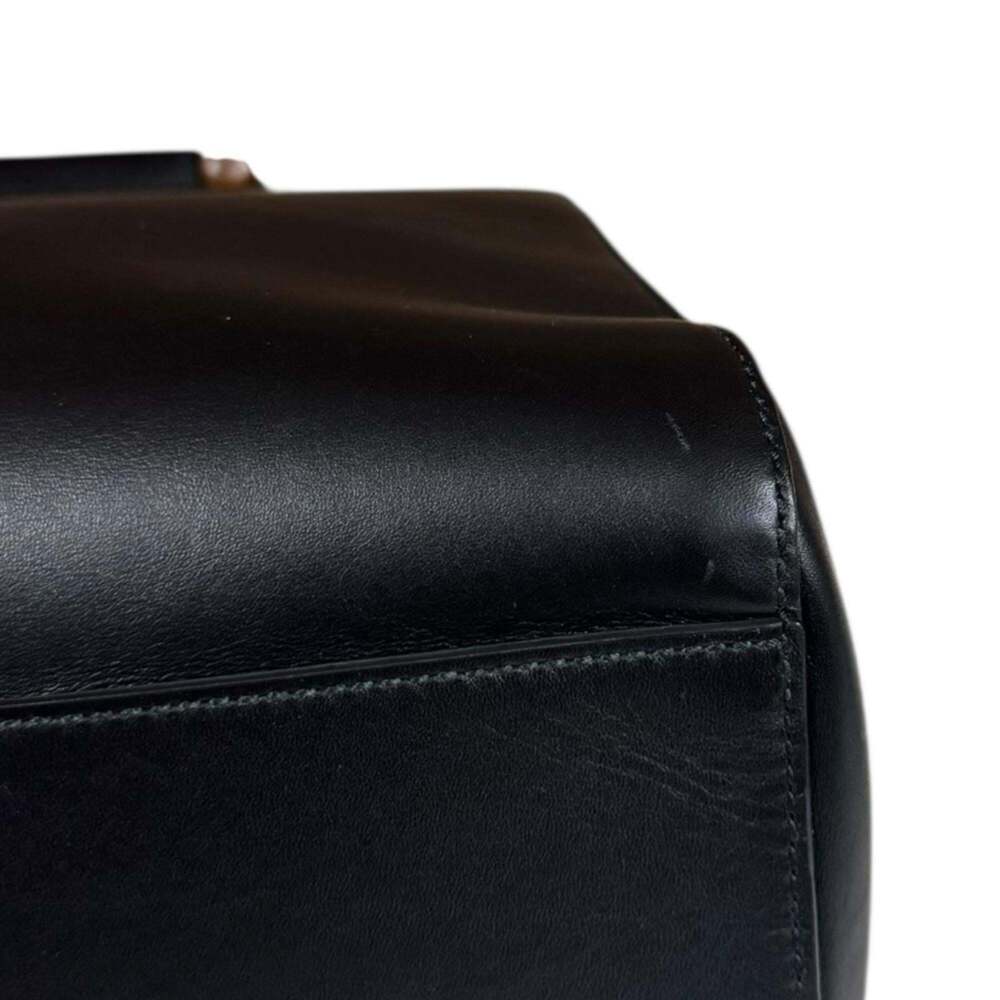 GUCCI Black Leather Bamboo Shoulder Bag - Picture 8 of 12